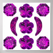 Tanzaniet Gemstone Purple Poster (Voorkant)