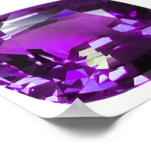 Tanzaniet Gemstone Purple Poster (Hoek)
