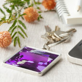 Tanzaniet Gemstone Purple Sleutelhanger (Zijkant)