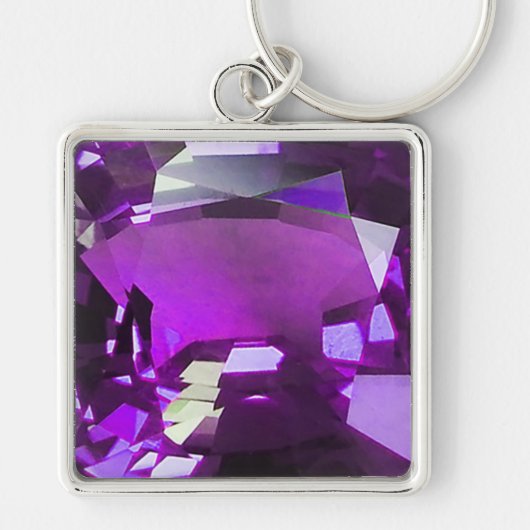 Tanzaniet Gemstone Purple Sleutelhanger (Voorkant)