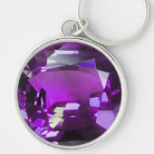 Tanzaniet Gemstone Purple Sleutelhanger (Voorkant)