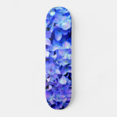 Tanzaniet hydrangeas, blauwe paarse magenta bloeme skateboard (Voorkant)