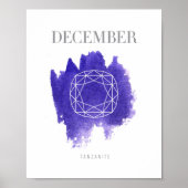 Tanzanite Birthstone December Poster (Voorkant)