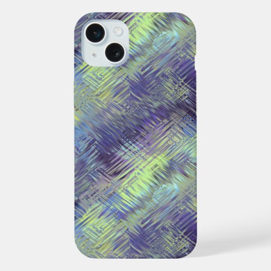 Tanzanite Blau Vloeibaar Patroon iPhone Hoesje (Achterkant)