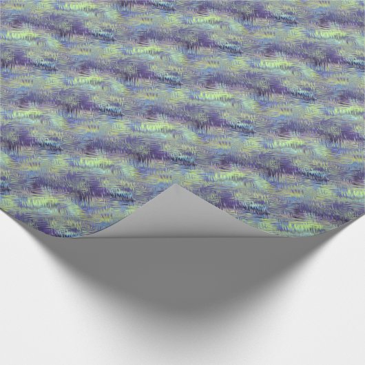 Tanzanite Blue Liquid Pattern Cadeaupapier (Hoek)