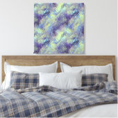 Tanzanite Blue Liquid Pattern Canvas Afdruk (Insitu (Slaapkamer))