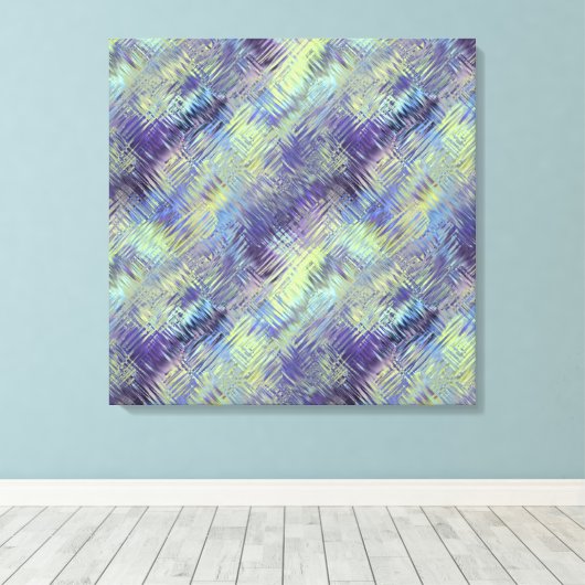 Tanzanite Blue Liquid Pattern Canvas Afdruk (Insitu (Houten vloer))