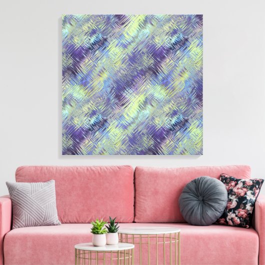 Tanzanite Blue Liquid Pattern Canvas Afdruk (Insitu (Woonkamer))