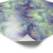 Tanzanite Blue Liquid Pattern Foto Afdruk (Hoek)