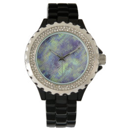 Tanzanite Blue Liquid Pattern Horloge