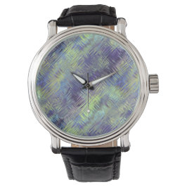 Tanzanite Blue Liquid Pattern Horloge