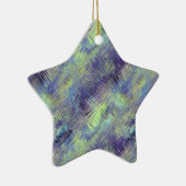 Tanzanite Blue Liquid Pattern Keramisch Ornament (Rechts)