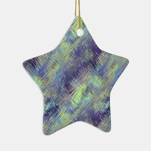 Tanzanite Blue Liquid Pattern Keramisch Ornament (Rechts)