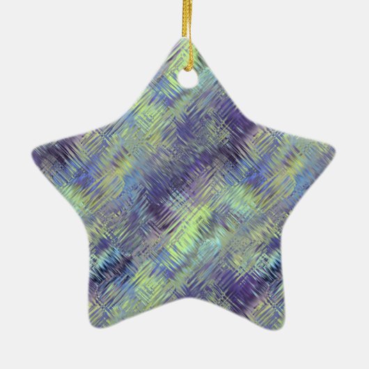 Tanzanite Blue Liquid Pattern Keramisch Ornament (Achterkant)