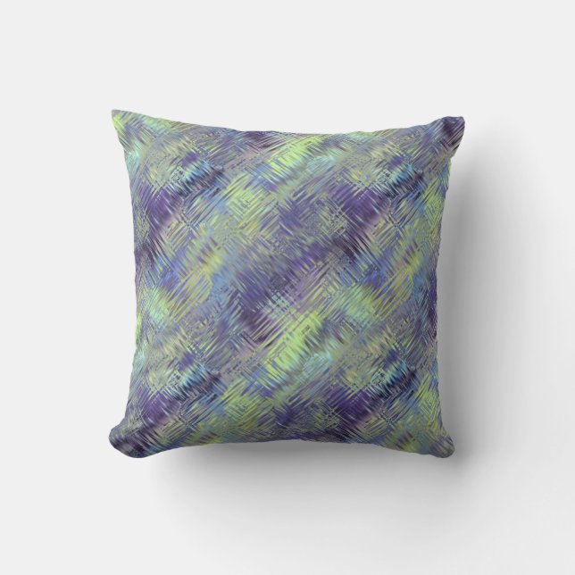 Tanzanite Blue Liquid Pattern Kussen (Voorkant)