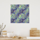 Tanzanite Blue Liquid Pattern Poster (Keuken)