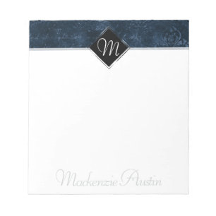 Tanzanite Blue   Monogram Periwinkle Paarse pasta Notitieblok