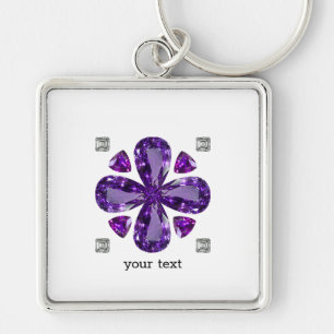 Tanzanite Diamond Art, Paars Sleutelhanger