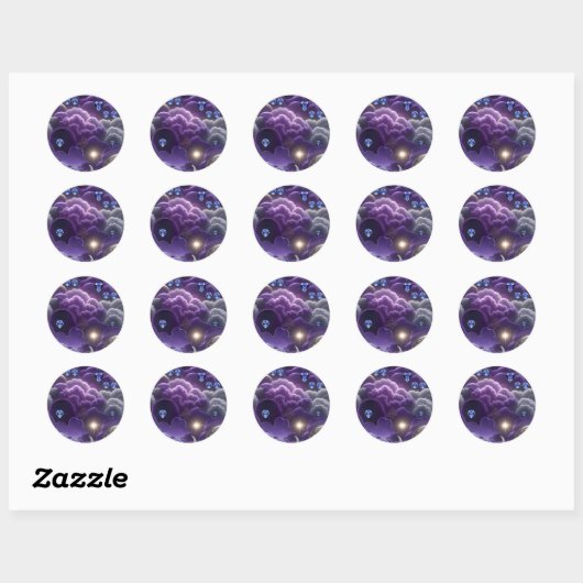 Tanzanite Diamond Celestial Moon Luxury Aesthetic Ronde Sticker (Vel)