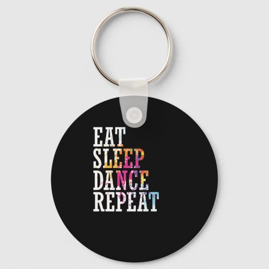 Tanzen "Eat Sleep Dance Repeat" Sleutelhanger (Voorkant)