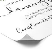 Tanzende voeten Flip Flops Bruiloftsontvangstbord Poster (Hoek)