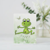 tanzender Frosch  Briefkaart (Staand voorkant)