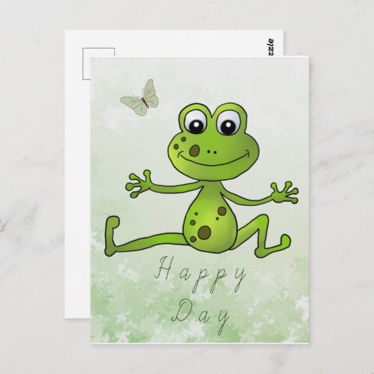 tanzender Frosch  Briefkaart (Voorkant / Achterkant)