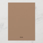 Tanzijnwoestijn Pampas Boho Bruiloft Kaart (Achterkant)