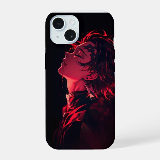 Tanziro van Demon Slayer iPhone 15 Case (Achterkant)