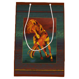 Tao of Fire Running Horse Gift Bag van Barbara Rus Medium Cadeauzakje