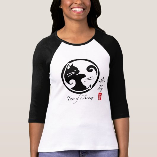 Tao of Meow Women's Raglan T-Shirt (Voorkant)