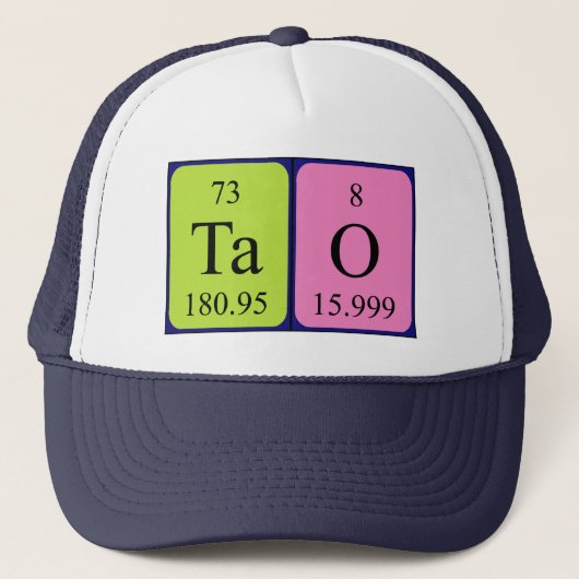 Tao periodiek pet tabelnaam (Voorkant)