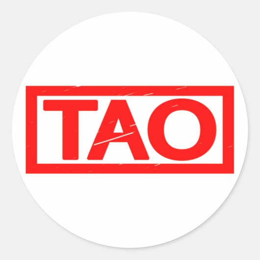 Tao Stamp Ronde Sticker (Voorkant)