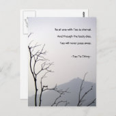Tao Te Ching No.1/ Briefkaart (Voorkant / Achterkant)