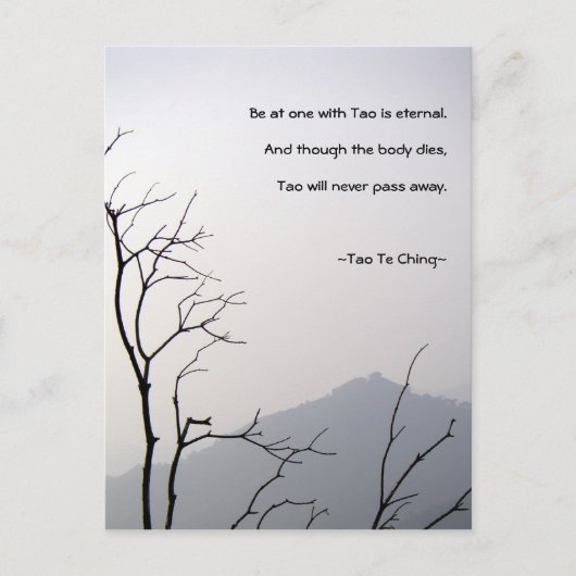 Tao Te Ching No.1/ Briefkaart (Voorkant)