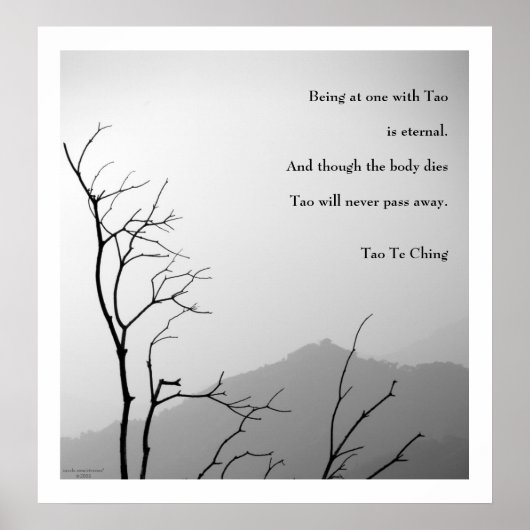 Tao Te Ching No.1 / Poster (Voorkant)