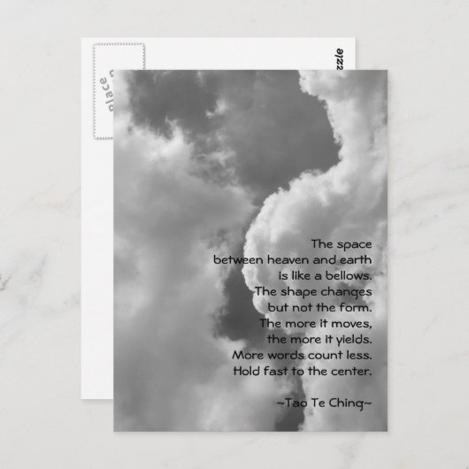 Tao Te Ching No.4/ Briefkaart (Voorkant / Achterkant)
