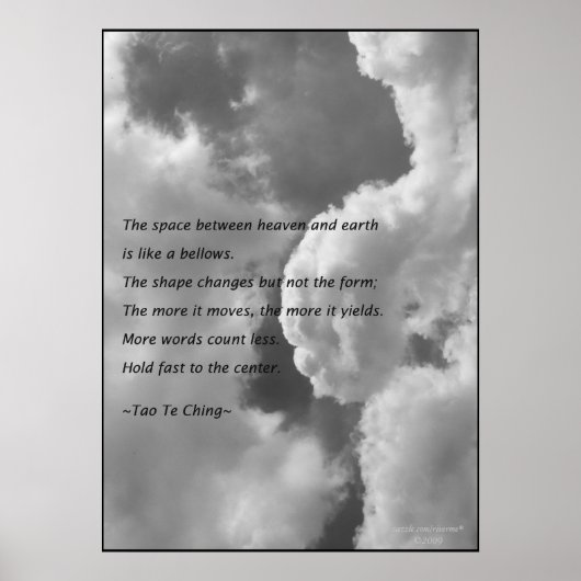 Tao Te Ching No.4/Poster Poster (Voorkant)
