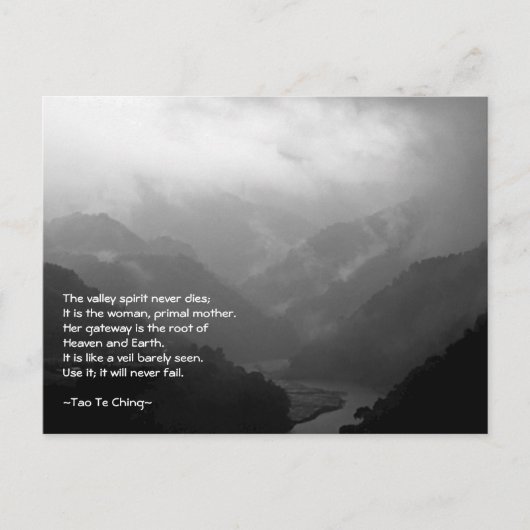 Tao Te Ching No.6/ Briefkaart (Voorkant)
