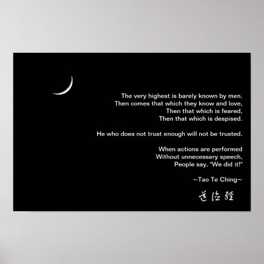 Tao Te Ching No.8 Poster (Voorkant)