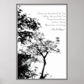 Tao Te Ching/Sunset Tree B&W-fotografie Poster (Voorkant)