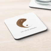 Tao van chocolade coaster bier onderzetter (Linkerzijde)