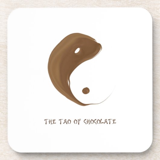 Tao van chocolade coaster bier onderzetter (Voorkant)
