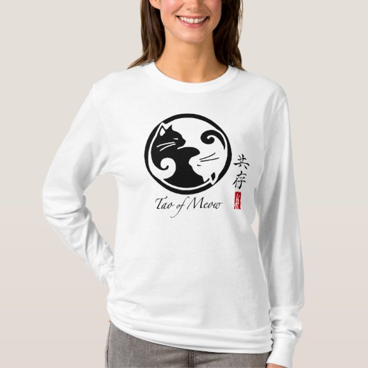 Tao van een hoede hoes met lange bovenrand T-shirt (Voorkant)