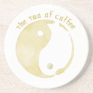 Tao van koffie zandsteen onderzetter