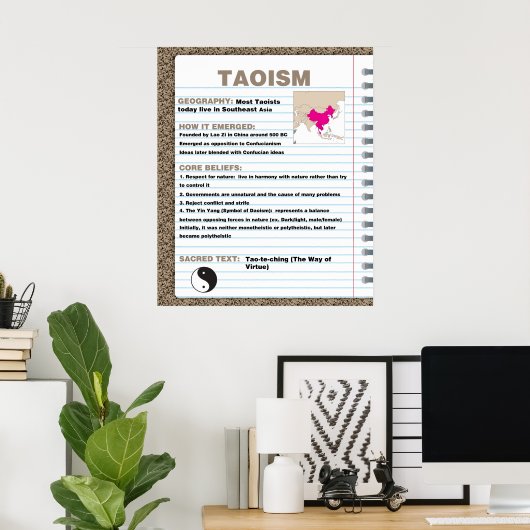 Taoïsme Poster (Thuiskantoor)