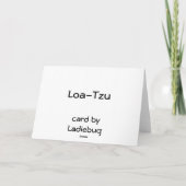 Taoïsme Quote Loa-Tzu Kaart (Achterkant)