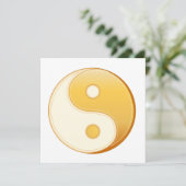 Taoïsme Symbool 5.25"x 5.25"Vlakke Kaart (Staand voorkant)