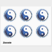 Taoïsme Ying Yang Ronde Sticker (Vel)
