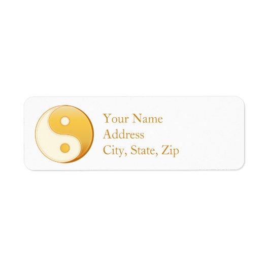 Taoïssymbool Etiket (Voorkant)